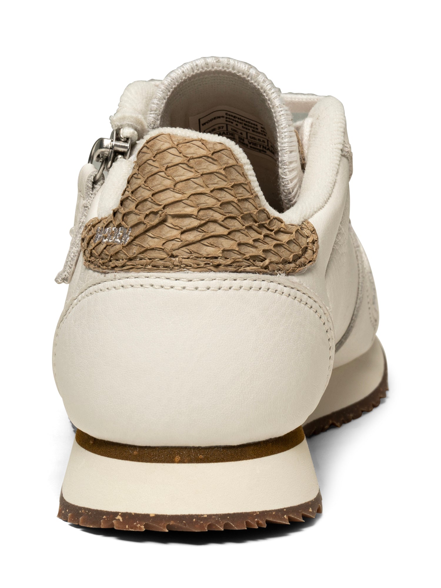 Ydun Leather Zipper - Blanc de Blanc