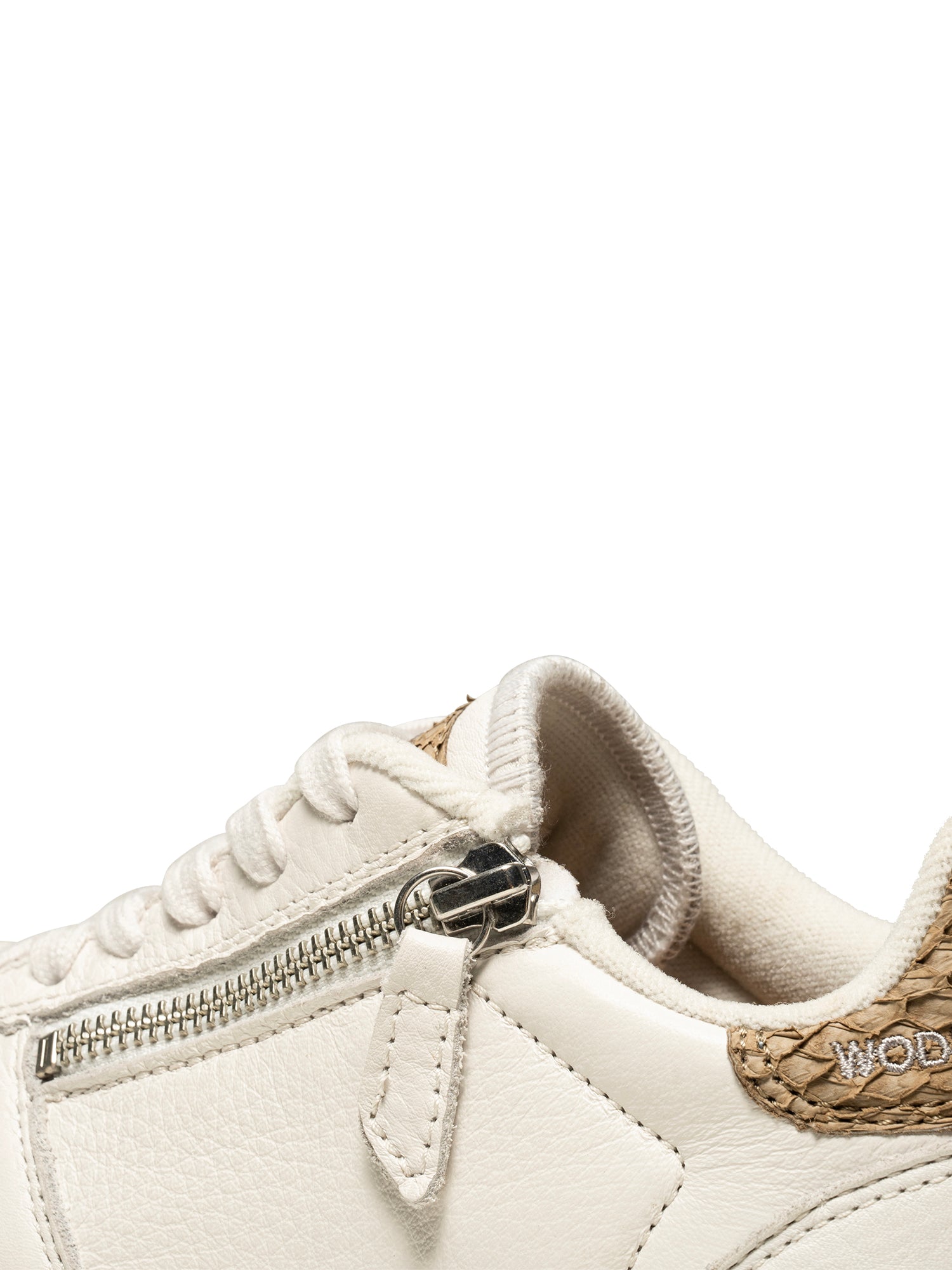 Ydun Leather Zipper - Blanc de Blanc