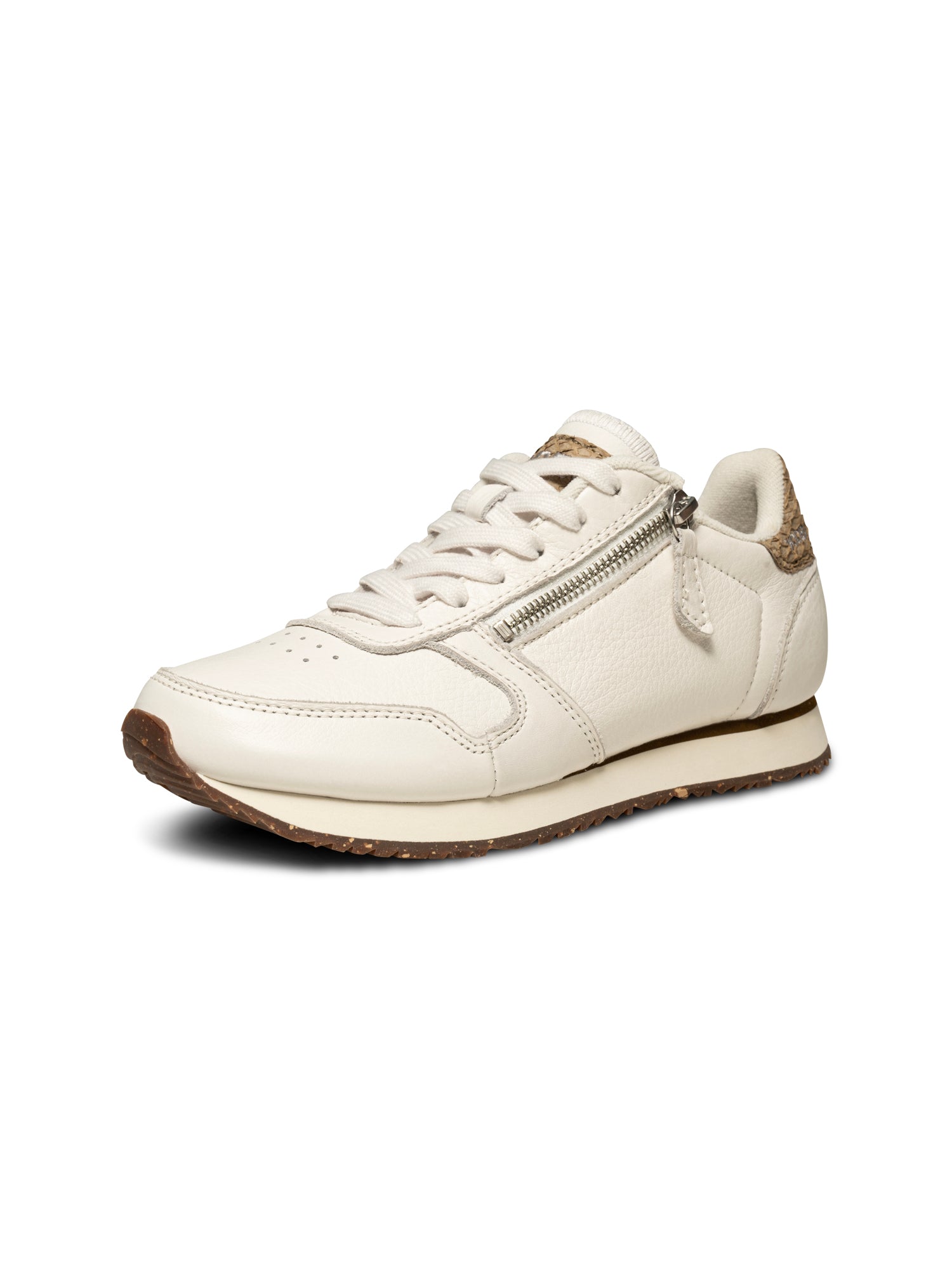 Ydun Leather Zipper - Blanc de Blanc